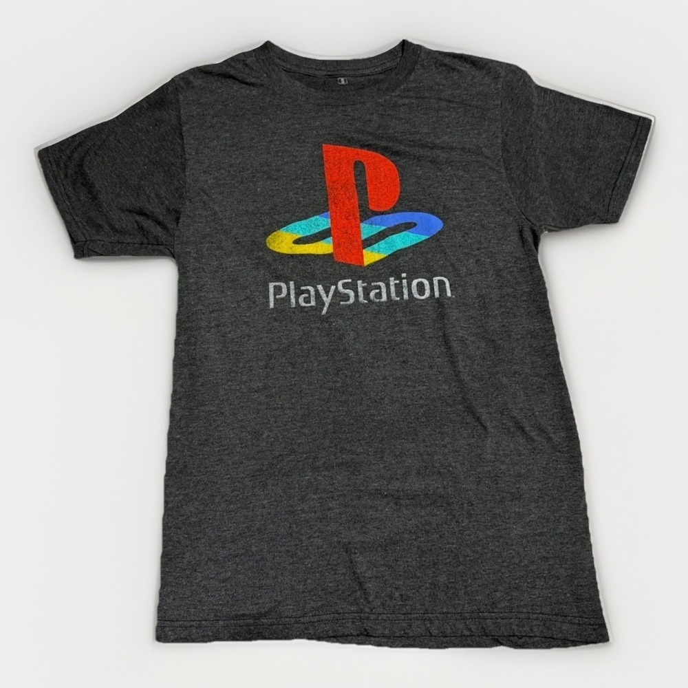 PlayStation Classic‎ Logo T Shirt Men S Charcoal Gray Ripple Junction 2021
